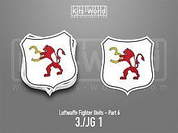Kitsworld SAV Sticker - Luftwaffe Fighter Units - 3./JG 1 